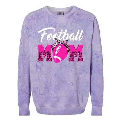 Football Mom Leopard Cute Colorblast Crewneck Sweatshirt