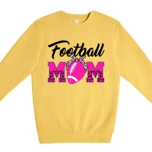 Football Mom Leopard Cute Premium Crewneck Sweatshirt