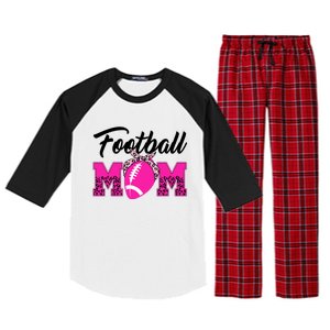 Football Mom Leopard Cute Raglan Sleeve Pajama Set