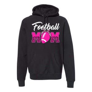 Football Mom Leopard Cute Premium Hoodie