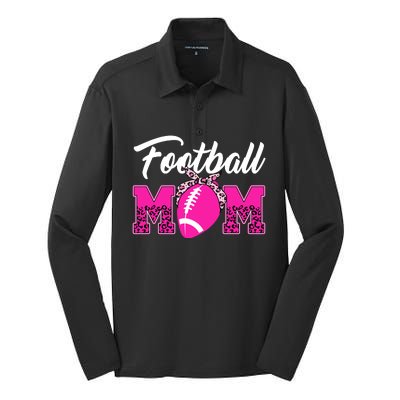 Football Mom Leopard Cute Silk Touch Performance Long Sleeve Polo