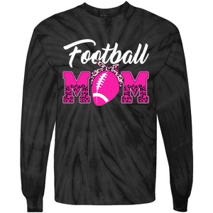 Football Mom Leopard Cute Tie-Dye Long Sleeve Shirt