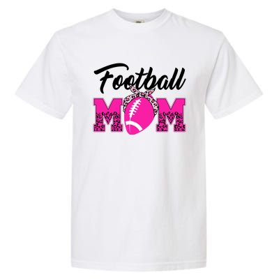 Football Mom Leopard Cute Garment-Dyed Heavyweight T-Shirt