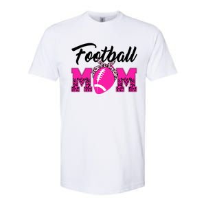 Football Mom Leopard Cute Softstyle CVC T-Shirt