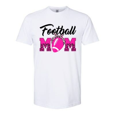 Football Mom Leopard Cute Softstyle® CVC T-Shirt