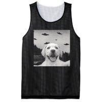 Funny Meme Labrador Selfie With Alien Ufos Funny Dog Lovers Aliens Ufo Mesh Reversible Basketball Jersey Tank