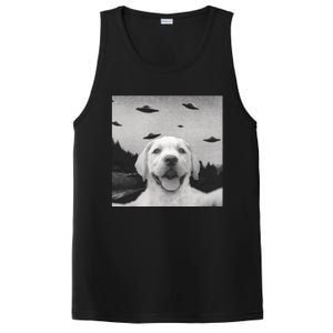 Funny Meme Labrador Selfie With Alien Ufos Funny Dog Lovers Aliens Ufo PosiCharge Competitor Tank