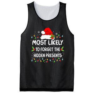 Funny Most Likely To Forget The Hidden Presents Christmas Mesh Reversible Basketball Jersey Tank