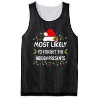 Funny Most Likely To Forget The Hidden Presents Christmas Mesh Reversible Basketball Jersey Tank