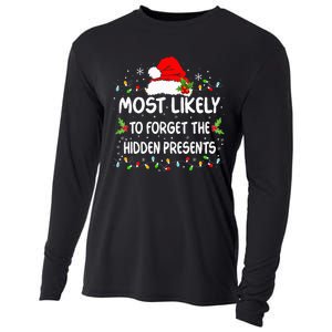 Funny Most Likely To Forget The Hidden Presents Christmas Cooling Performance Long Sleeve Crew