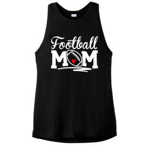 Football Mom Leopard Football Love Football Player Ladies PosiCharge Tri-Blend Wicking Tank