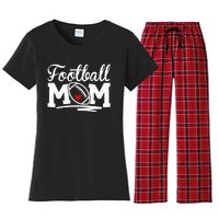 Football Mom Leopard Football Love Football Player Women's Flannel Pajama Set