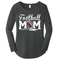 Football Mom Leopard Football Love Football Player Women's Perfect Tri Tunic Long Sleeve Shirt