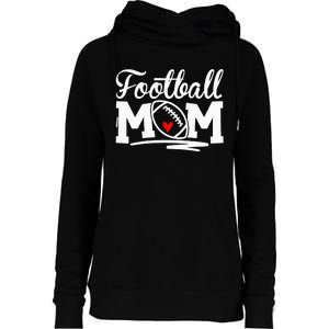 Football Mom Leopard Football Love Football Player Womens Funnel Neck Pullover Hood