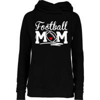 Football Mom Leopard Football Love Football Player Womens Funnel Neck Pullover Hood