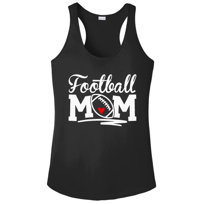 Football Mom Leopard Football Love Football Player Ladies PosiCharge Competitor Racerback Tank