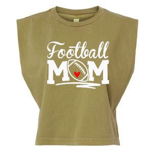 Football Mom Leopard Football Love Football Player Garment-Dyed Women's Muscle Tee