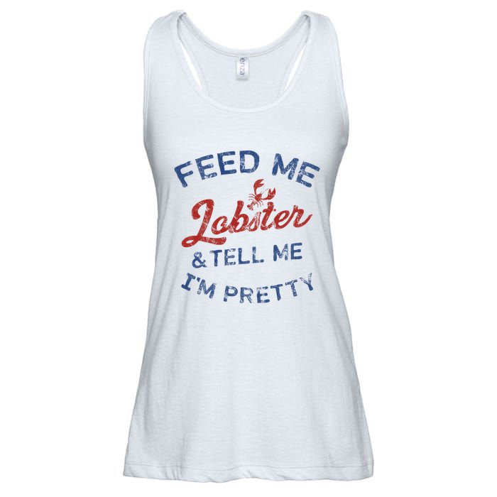 Feed Me Lobster And Tell Me Im Pretty Maine Vibes Ladies Essential Flowy Tank