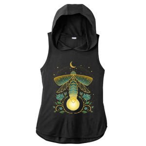 Firefly Magical Lunar Mystical Design For Nature Lovers Ladies PosiCharge Tri-Blend Wicking Draft Hoodie Tank