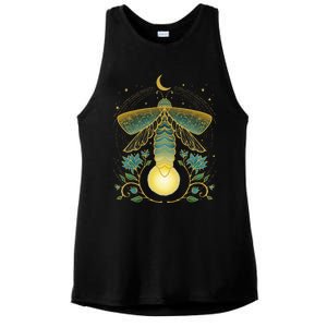 Firefly Magical Lunar Mystical Design For Nature Lovers Ladies PosiCharge Tri-Blend Wicking Tank