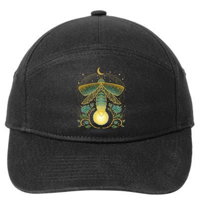 Firefly Magical Lunar Mystical Design For Nature Lovers 7-Panel Snapback Hat