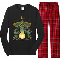 Firefly Magical Lunar Mystical Design For Nature Lovers Long Sleeve Pajama Set