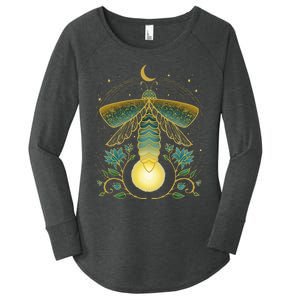 Firefly Magical Lunar Mystical Design For Nature Lovers Women's Perfect Tri Tunic Long Sleeve Shirt