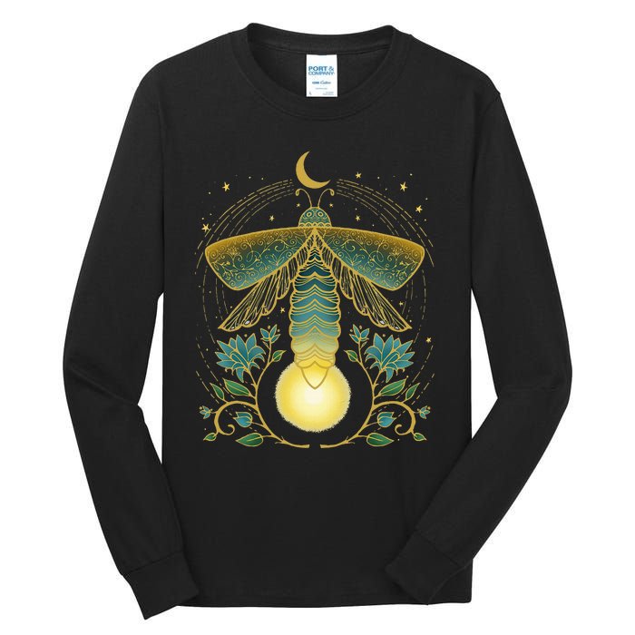 Firefly Magical Lunar Mystical Design For Nature Lovers Tall Long Sleeve T-Shirt