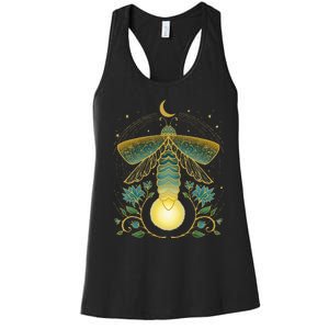 Firefly Magical Lunar Mystical Design For Nature Lovers Women's Racerback Tank