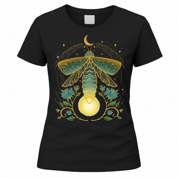 Firefly Magical Lunar Mystical Design For Nature Lovers Women's T-Shirt