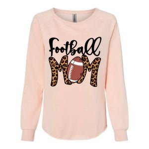 Football Mom Leopard American Football Mothers Day Mom Mama Great Gift Womens California Wash Sweatshirt