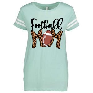 Football Mom Leopard American Football Mothers Day Mom Mama Great Gift Enza Ladies Jersey Football T-Shirt