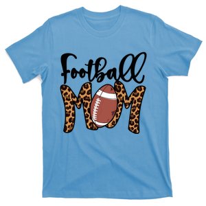 Football Mom Leopard American Football Mothers Day Mom Mama Great Gift T-Shirt