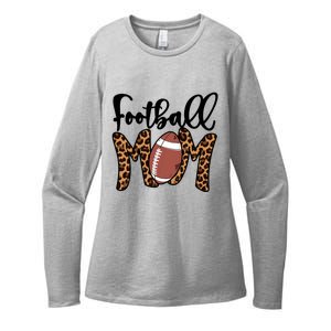 Football Mom Leopard American Football Mothers Day Mom Mama Great Gift Womens CVC Long Sleeve Shirt