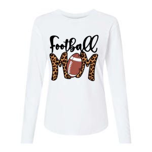 Football Mom Leopard American Football Mothers Day Mom Mama Great Gift Womens Cotton Relaxed Long Sleeve T-Shirt