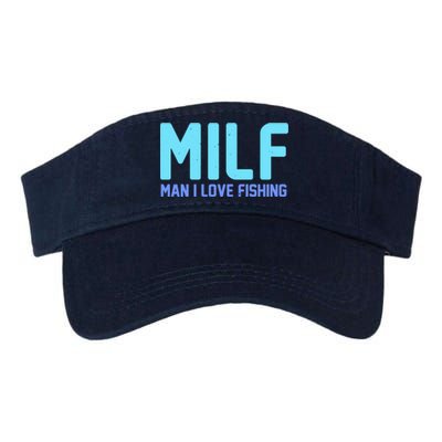 Funny MILF Man I Love Fishing Vintage Milf Fishing Shirt Fishing Lover Valucap Bio-Washed Visor