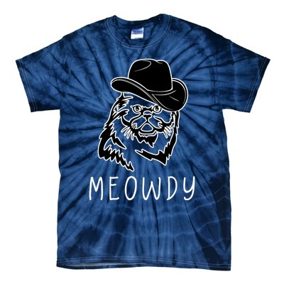 Funny Meowdy Meow & Howdy Mashup Country Music Cat Meme Fun Tie-Dye T-Shirt