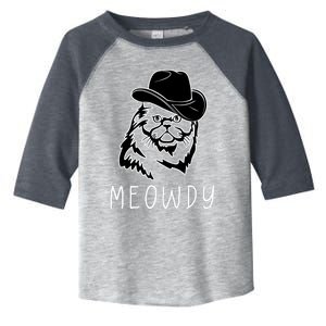 Funny Meowdy Meow & Howdy Mashup Country Music Cat Meme Fun Toddler Fine Jersey T-Shirt