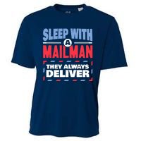 Funny Mailman Mail Carrier Joke They Always Deliver Postman Cooling Performance Crew T-Shirt