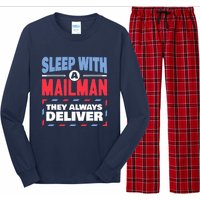 Funny Mailman Mail Carrier Joke They Always Deliver Postman Long Sleeve Pajama Set