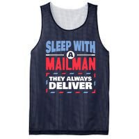 Funny Mailman Mail Carrier Joke They Always Deliver Postman Mesh Reversible Basketball Jersey Tank