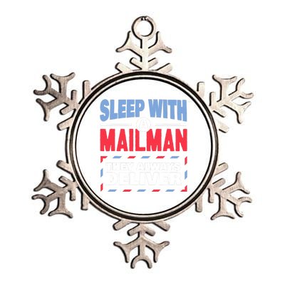 Funny Mailman Mail Carrier Joke They Always Deliver Postman Metallic Star Ornament