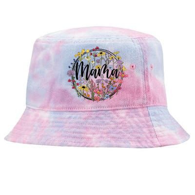 Floral Mama Mom Flower Family Tie-Dyed Bucket Hat