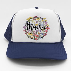 Floral Mama Mom Flower Family Trucker Hat