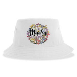 Floral Mama Mom Flower Family Sustainable Bucket Hat