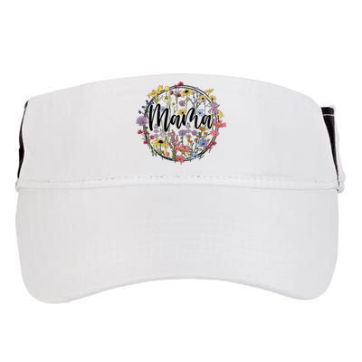 Floral Mama Mom Flower Family Adult Drive Performance Visor