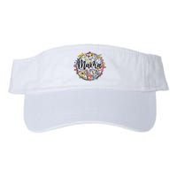 Floral Mama Mom Flower Family Valucap Bio-Washed Visor