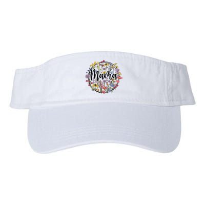 Floral Mama Mom Flower Family Valucap Bio-Washed Visor