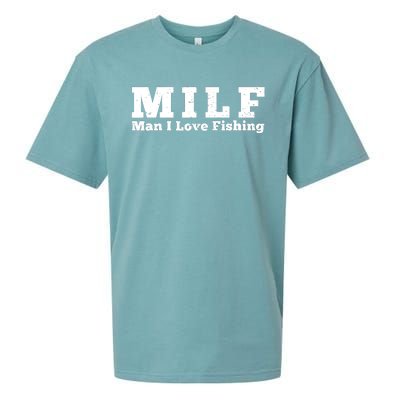 Funny MILF Man I Love Fishing Vintage Milf Fishing Shirt Fisherman Shirt Sueded Cloud Jersey T-Shirt