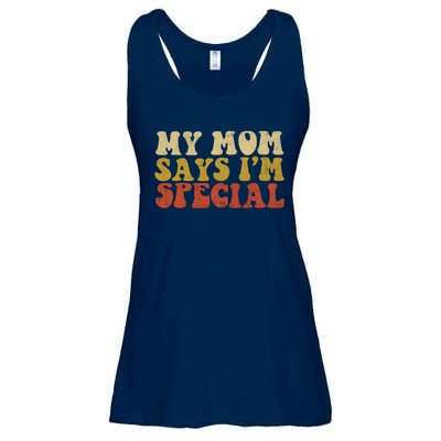 Funny My Mom Says Im Special For Sons And Daughters Ladies Essential Flowy Tank